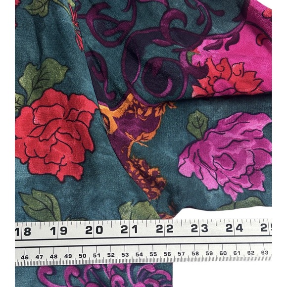 Carole Little Kimono Multicolor Floral Vintage 90s Artsy Bohemian Size 6 Rayon - Picture 7 of 12